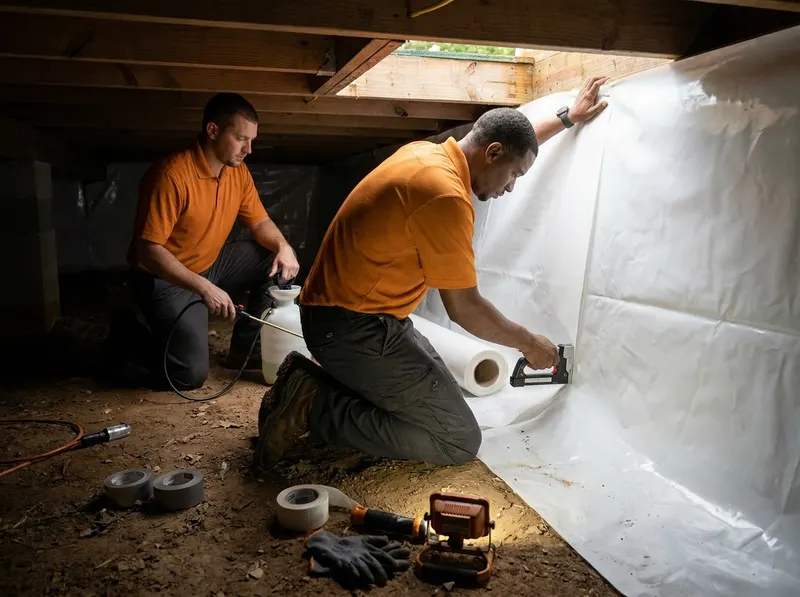 Crawlspace Vapor and Moisture Pest Barrier in Stockbridge, GA